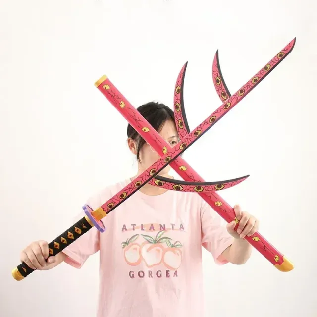 Katana din plastic potrivită pentru expoziție în stilul anime Demon Slayer - diverse tipuri