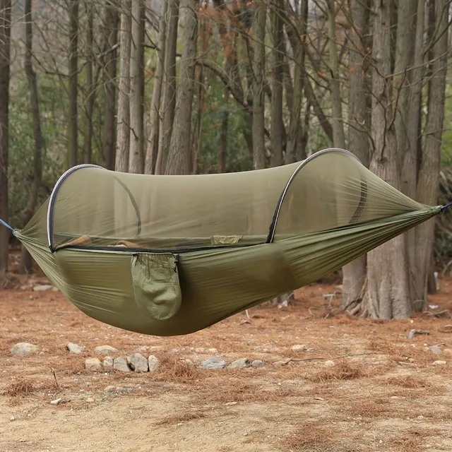 1 pc Self-folding portable mosquito hammock with rod