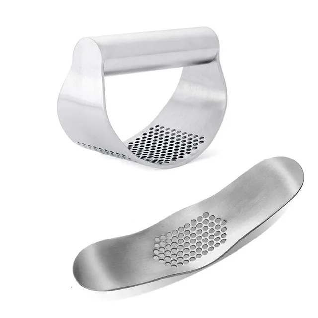 Stainless steel garlic press