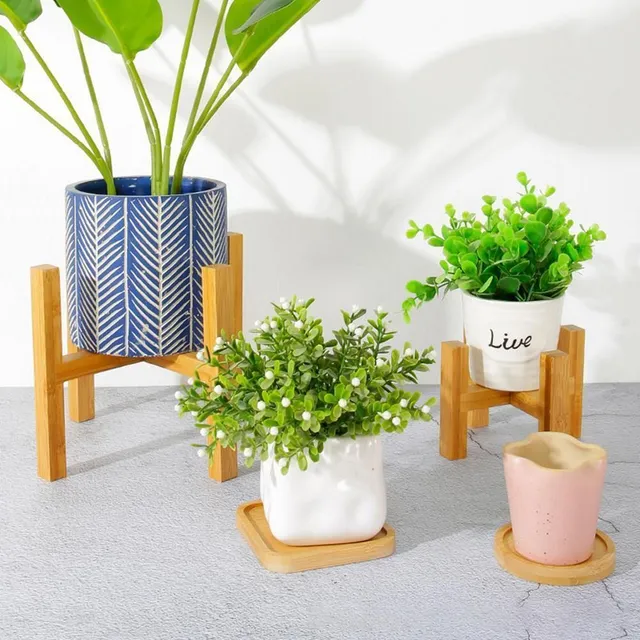 Original bamboo wooden plant stand