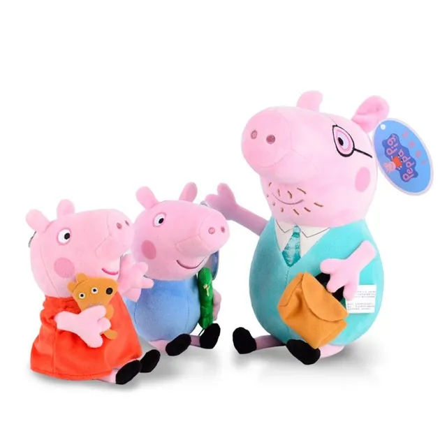 Ensemble de peluches de la famille Peppa Pig (4pcs Family Opp Bag 19-30cm)