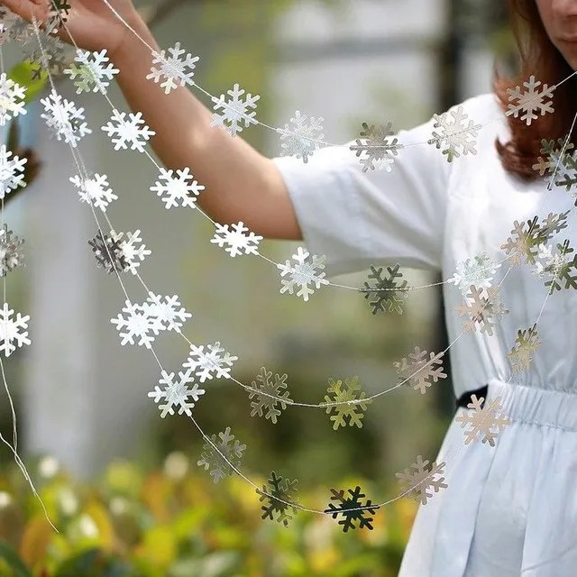 Christmas flaky garland