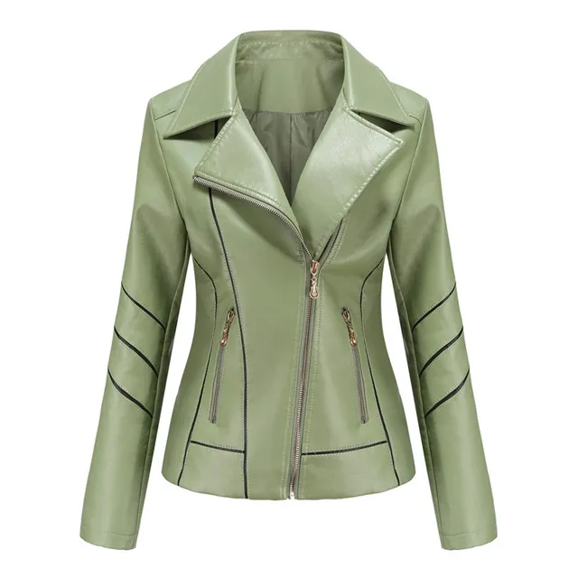 Women's leather jacket for spring