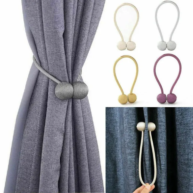 Magnetic clip for curtains