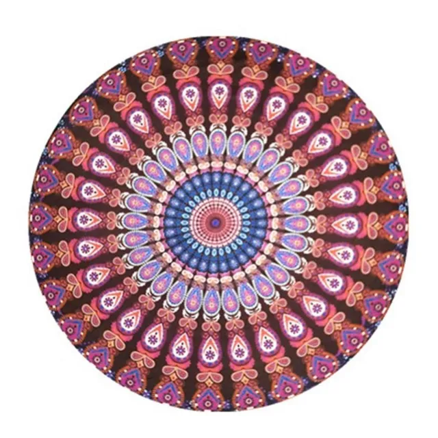 Modern original stylish beach towel with theme colorful mandala