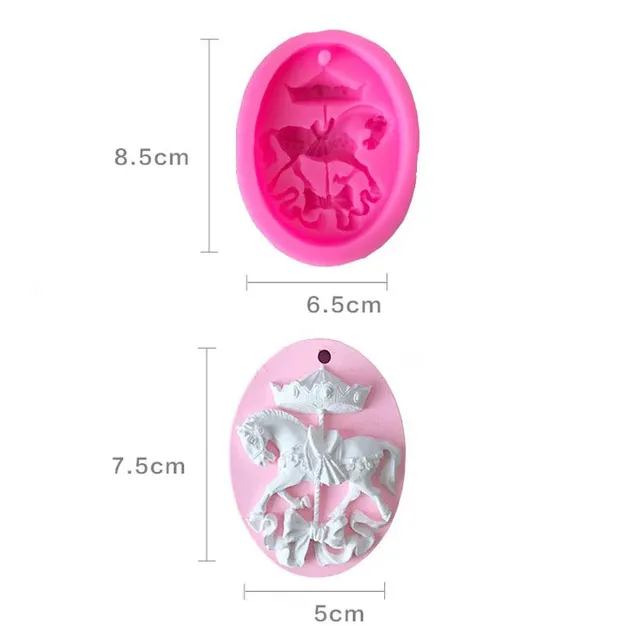 Silicone form for plaster casts of Gypsuma2 medallions - horse