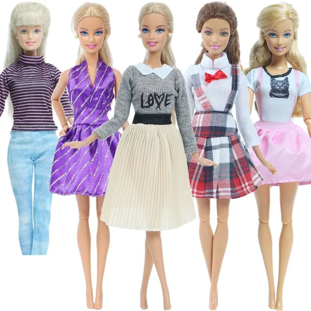 Set of clothes for Barbie doll - 5 pcs