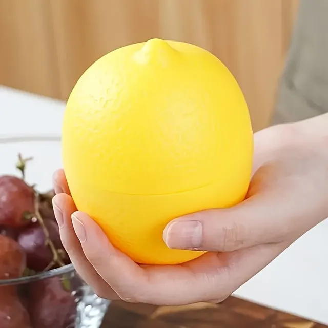 Lemon shaped storage box to preserve freshness