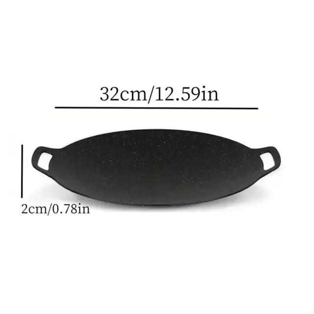 1pc, Korean BBQ grill, non-sticky medical stone barbecue pan