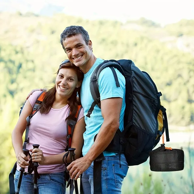 Outdoor Kemping Sada čaju Konvic Z Hliníkové zliatiny Pre 4-5 Osoby, Sada prenosné Kemping Konvic s 1 lyžicou, 1 lyžica na ryžu, 5 plastových misy a 2 plastové dosky A 1 drez, panvicu, hrniec Variť