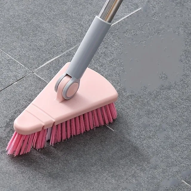 Perie pentru spălarea podelelor și gresiei cu mâner lung și peri duri interschimbabili - Pentru curățarea băii, dușului, bucătăriei, balconului și pereților, 95cm