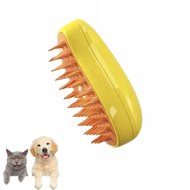 3v1 massage steam brush for cat and dog care with sputtering and combing function