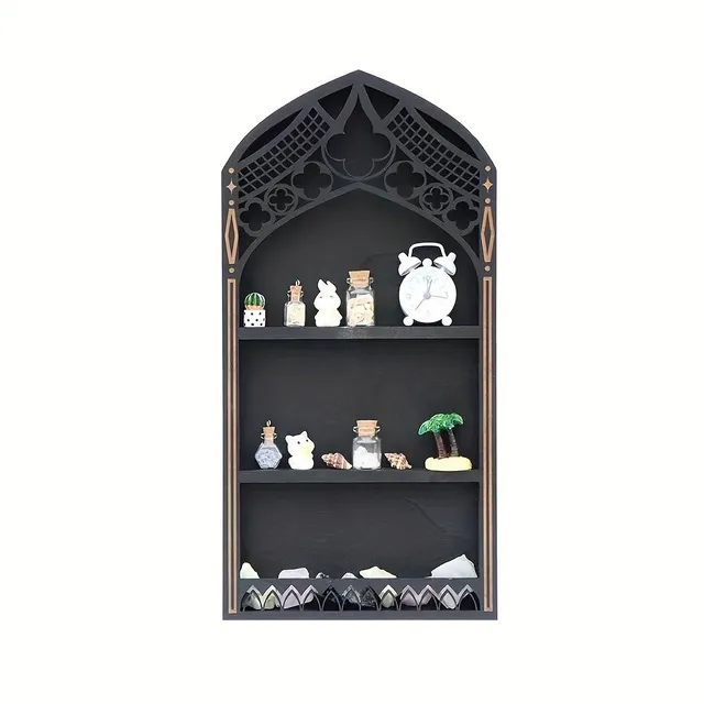 1pc Triple Floor Crystal Stand, Drevený Crystal Stone Storage Stand, Stand On Candleboard Na šperky, Domov Skladovanie a organizačné vstupy, sála, Spálne, obývacia izba, vianočné dekorácie, estetické dekorácie Izby