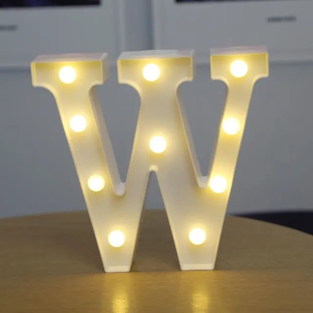 Stylowa lampa LED w kształcie liter i cyfr
