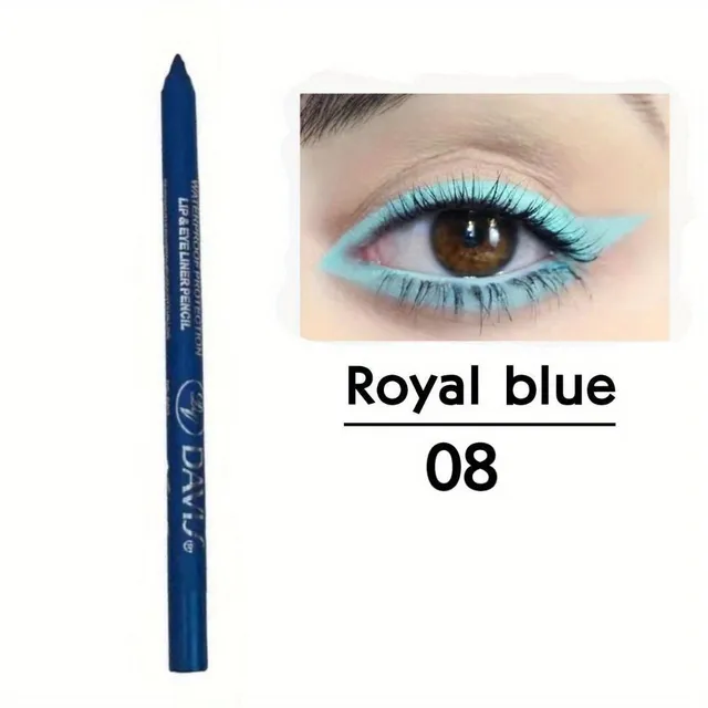 Waterproof pencil for coloured liners, shadows and lips - smudge-free