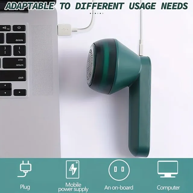 Practical wrinkle machine - rechargeable USB, for clothing, bedding and furniture