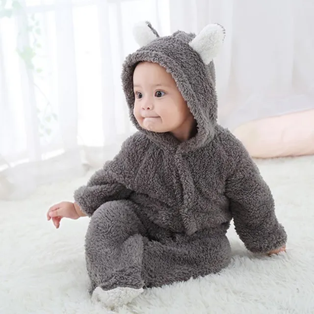 Baby winter jumpsuit with ears - 7 colours