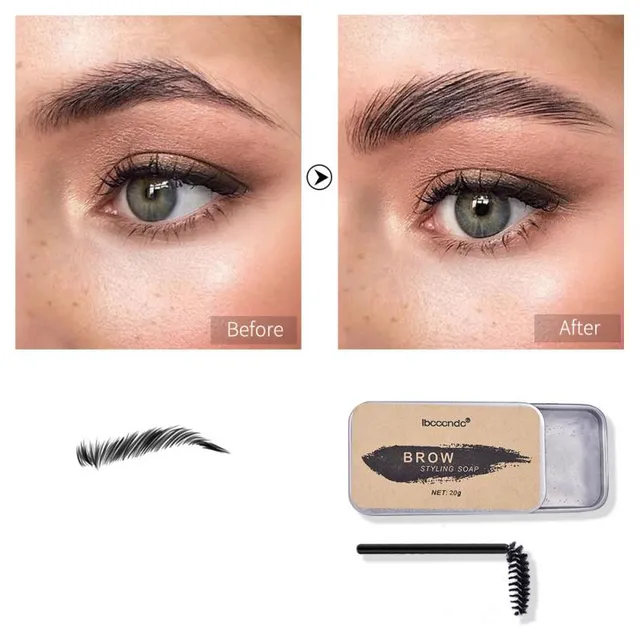 Eyebrow shaping gel and brush set