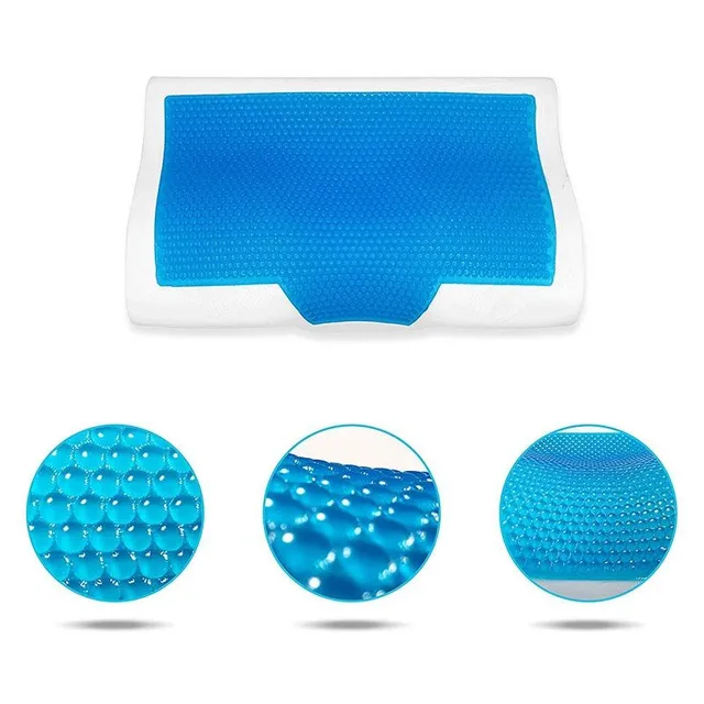 Medical orthopaedic pillow made of memory foam and cooling gel