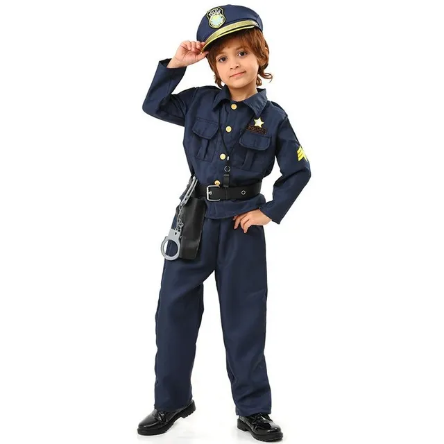 Costum de polițist pentru copii pentru Halloween și jocuri de rol - ofițer în uniformă