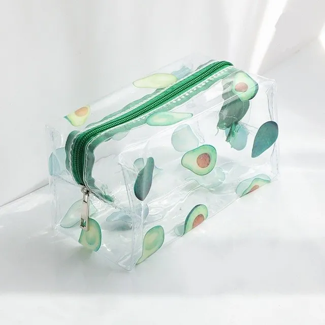 Transparent cosmetic bag 18 x 10 cm