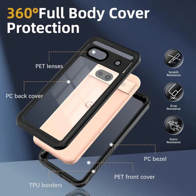 Protective cover for phone with full body coverage and strong magnetic attachment