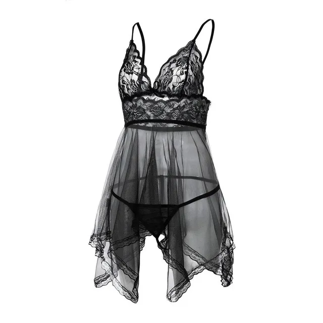 Ladies sexy transparent mini nightie