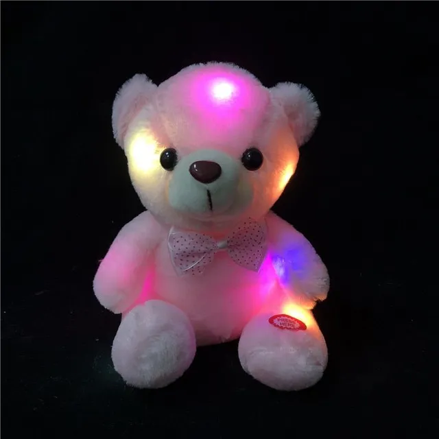Nádherný svítící plyšový medvídek s mašličkou