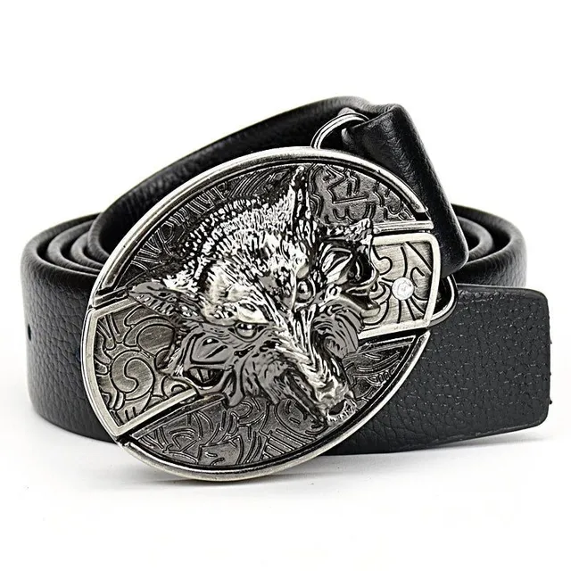 Men's belt with buckle