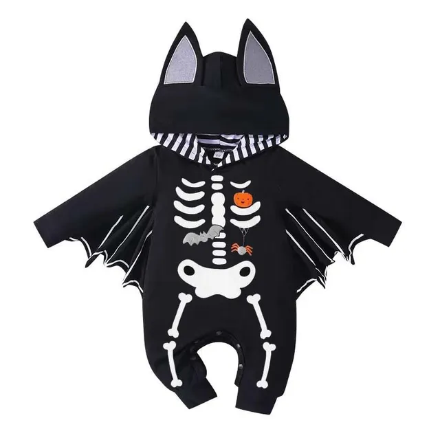 Children's black bat costume for Halloween