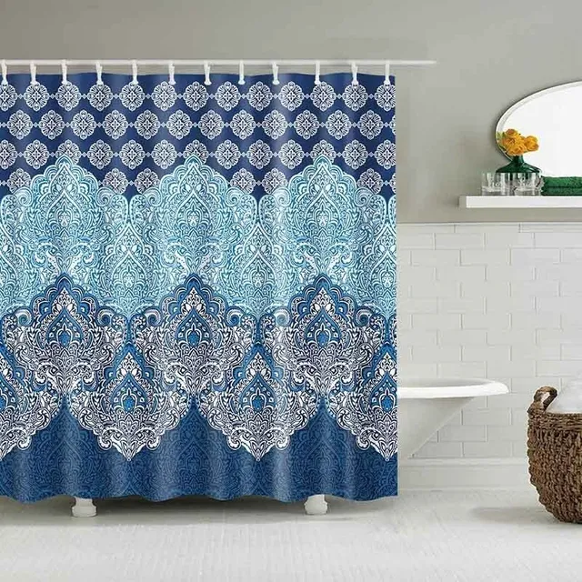 Shower curtain with ornament C23