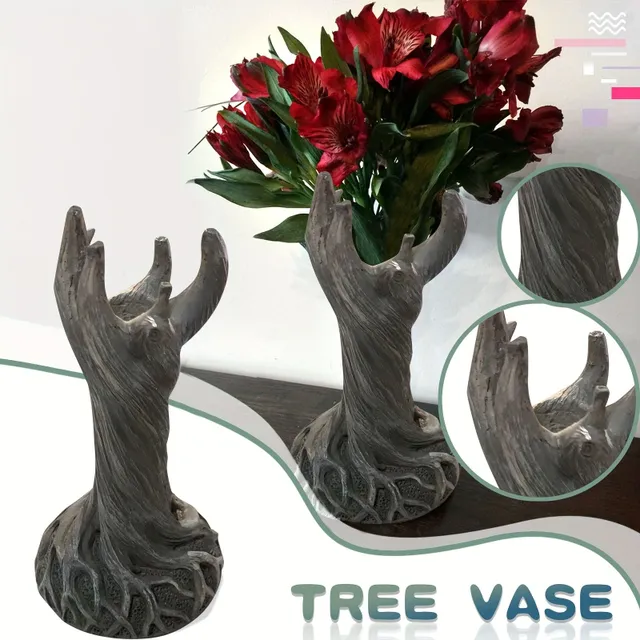 Original Vase from Resin with Forest Nympha - Autumn and Winter Decoration on the House and Table