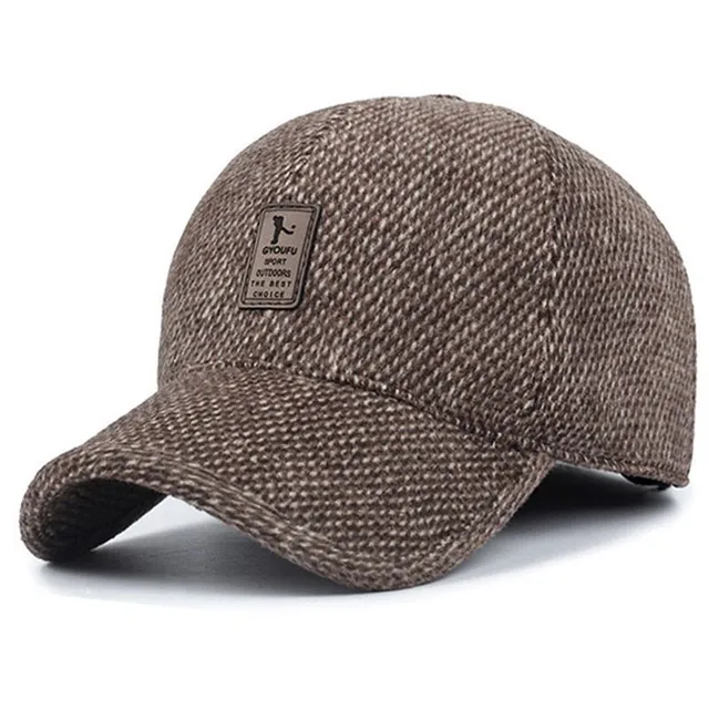 Men's winter cap with visor