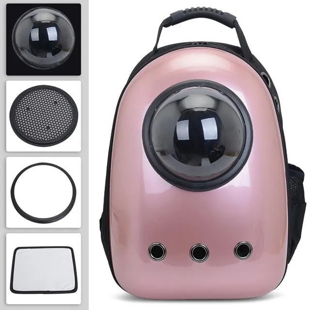 Backpack for cats a-pink-2 see-picture