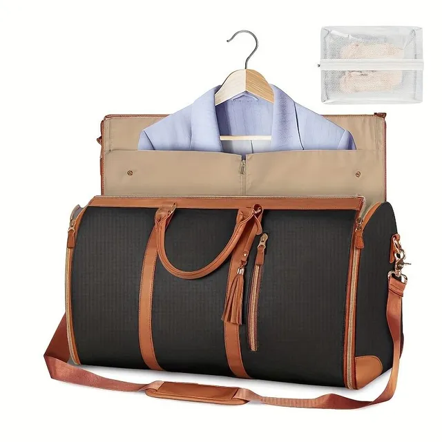 Men's travel bag for a retro-style suitcase with a large capacity