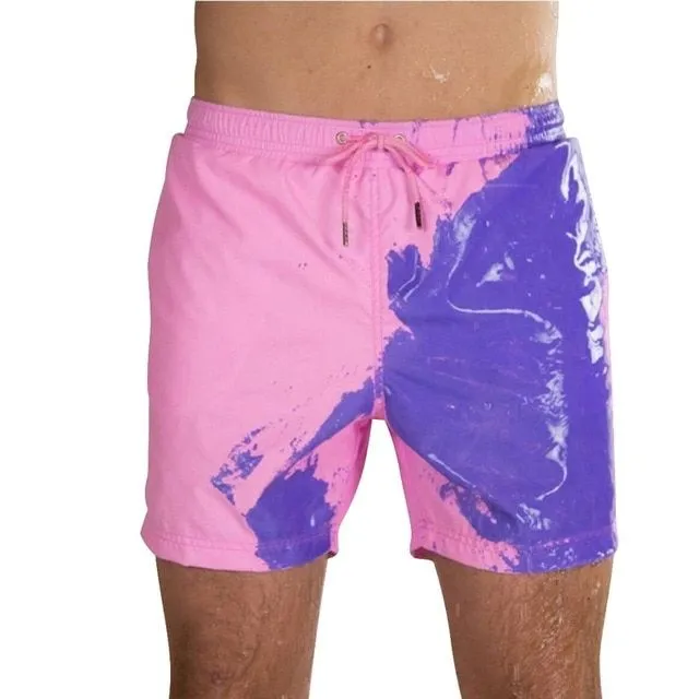 Maillots de bain modernes pour homme changeant de couleur