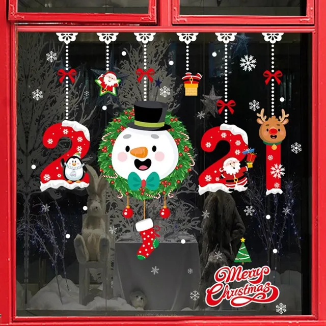 Vánoční dekorace - samolepky na okna