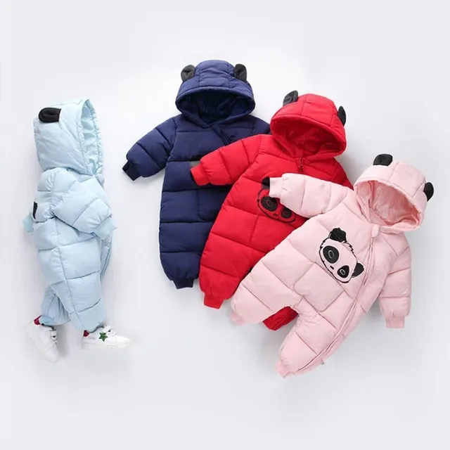 Children's winter overalls with fur inside