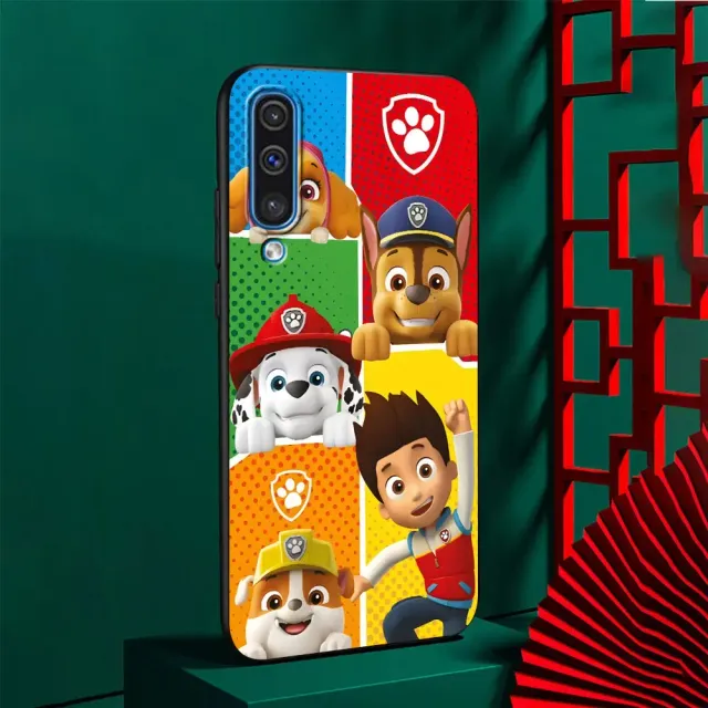 Detský telefónny kryt Samsung s farebným motívom populárnych postáv Paw hliadky