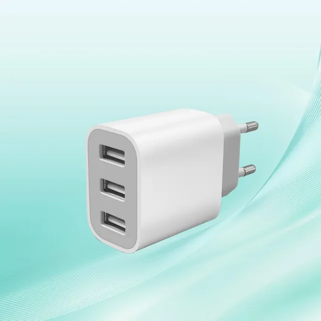 Caricabatterie USB da parete a 3 porte affidabile, adattatore