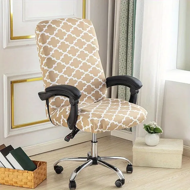 Comfortable flexible cover for office chair with printing - Perfect fit for your work corner