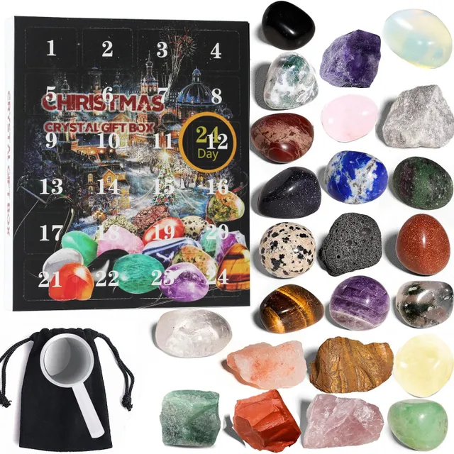 Adventskalender für Weihnachten - Mineralsteine