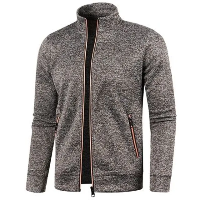 Men's modern sports sweatshirt with zipper on - more colors