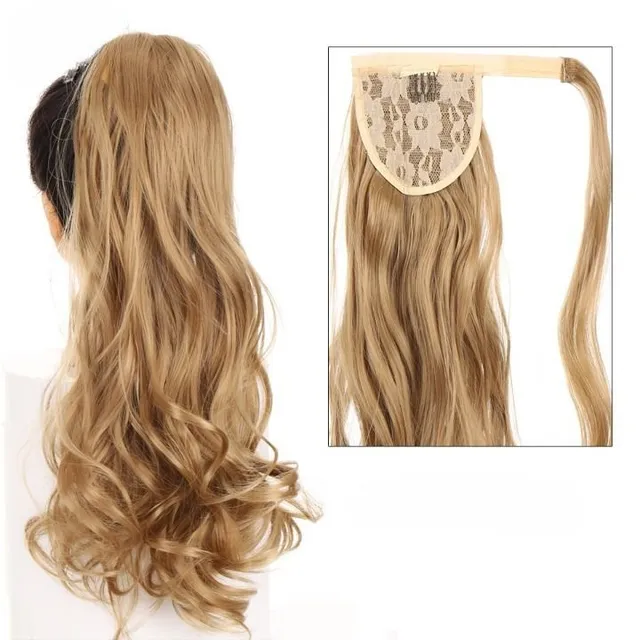 Women's long synthetic hair extensions for thickening hair