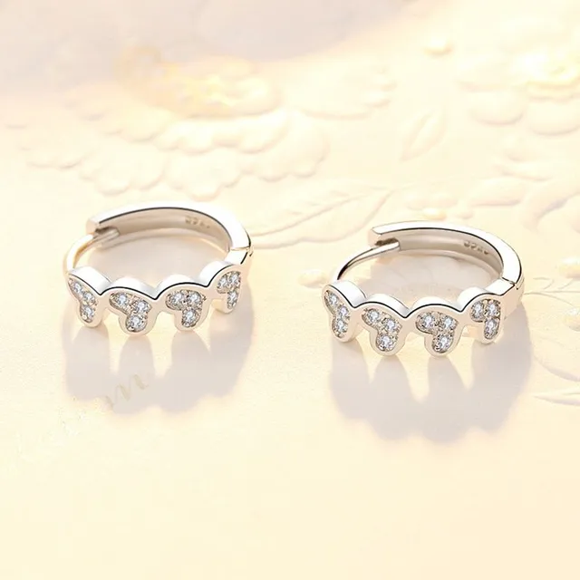 Beautiful women's silver earrings CHARM