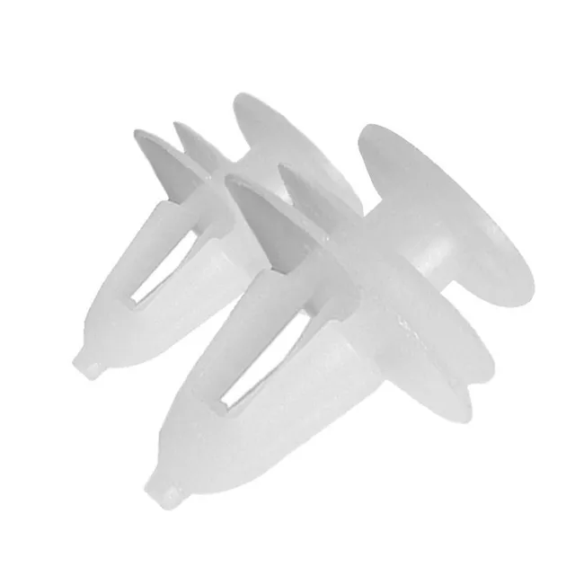 Plastic car clips white 50 pcs