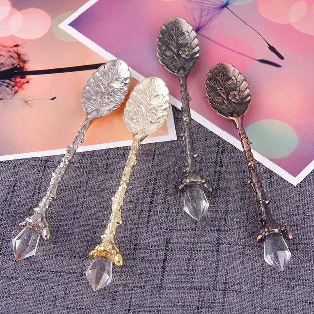 Spoon with decorative rhinestone