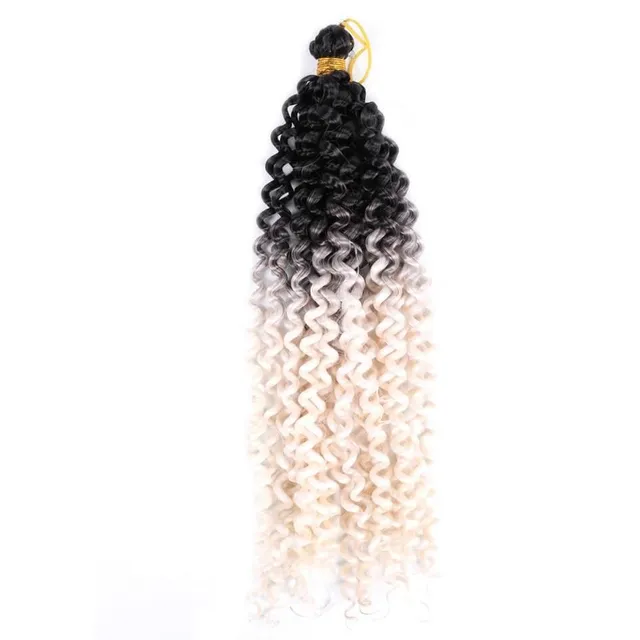 Colored curly strands for hair extensions