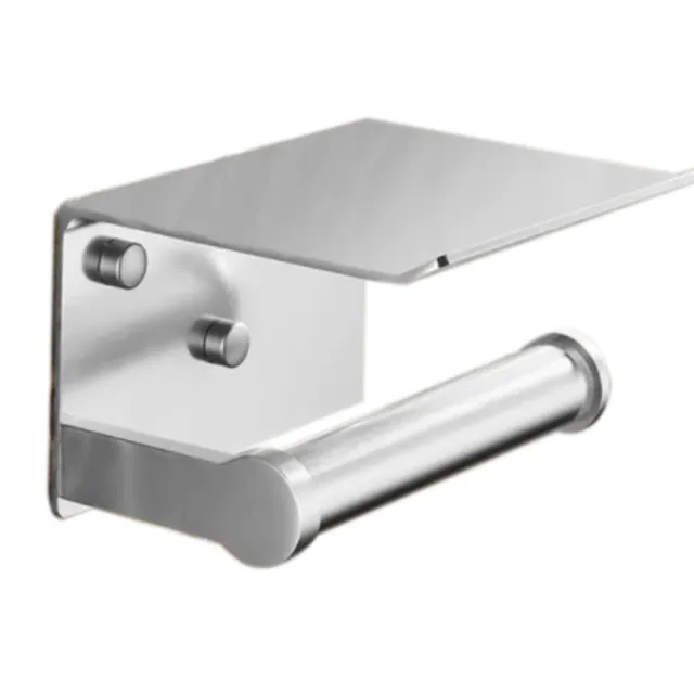 Stainless steel toilet paper holder