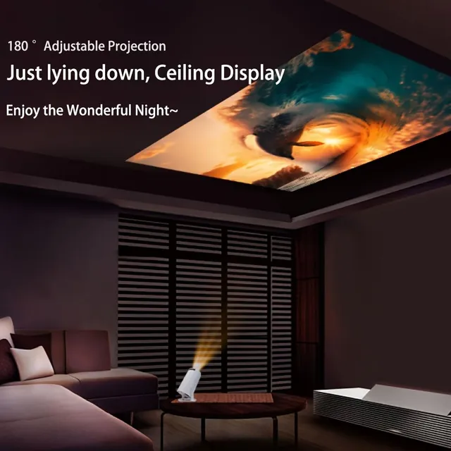 Compact projector with Android 11.0 and dual WiFi connectivity